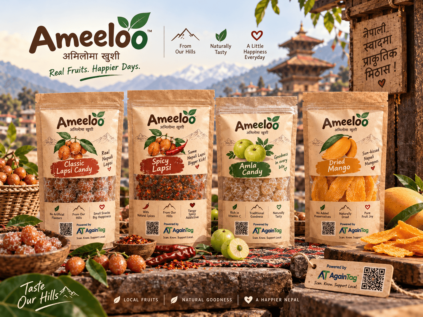 Amilo sample packaging