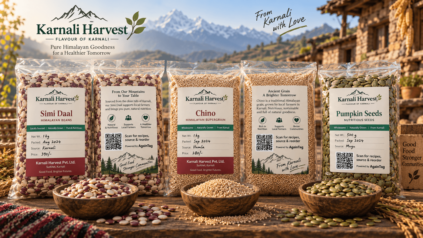 Karnali Pantry sample packaging