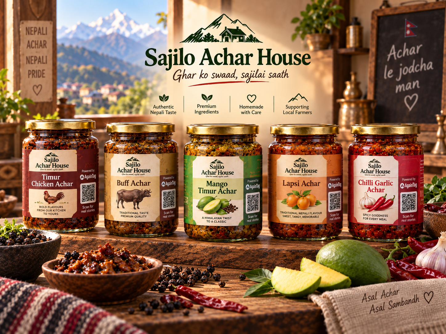 Sajilo Achar House sample packaging